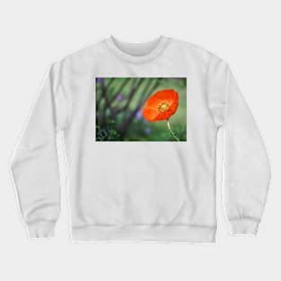 Dewy Red Poppy Crewneck Sweatshirt